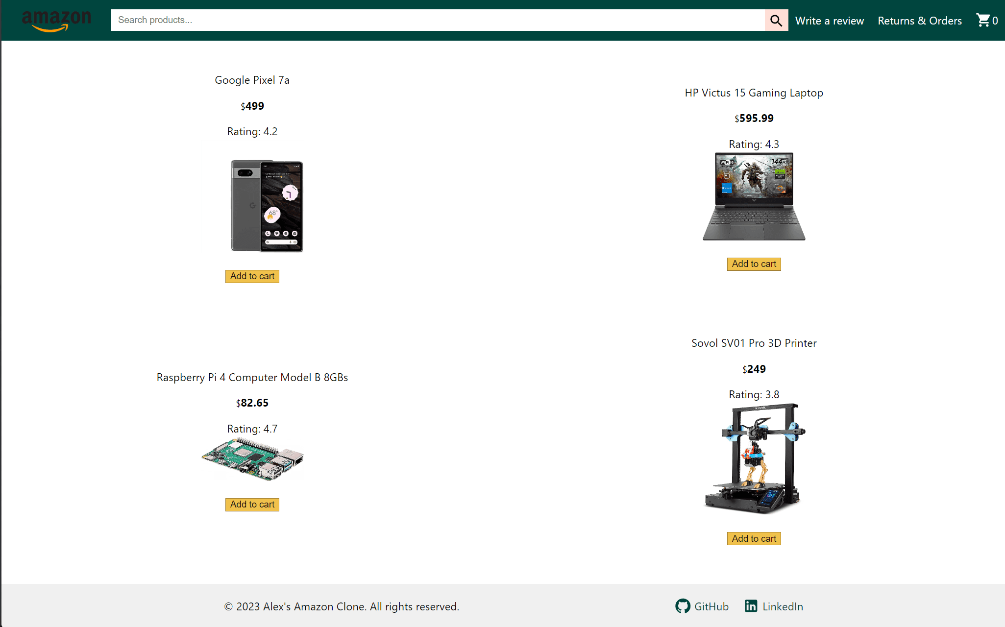 Amazon Clone screenshot